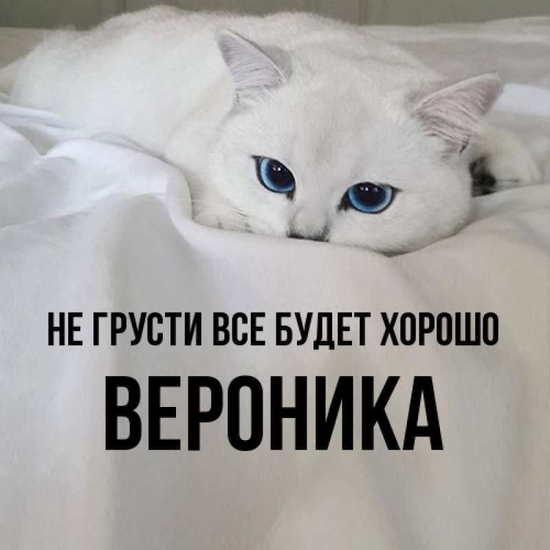 Картинка Не грусти, все будет хорошо, Вероника