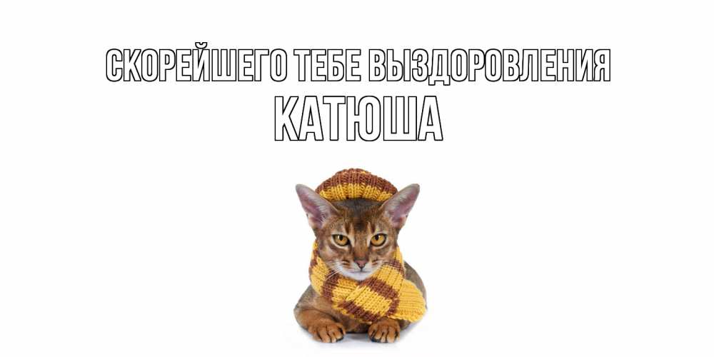 Открытка на каждый день с именем, Катюша Скорейшего тебе выздоровления родные не болейте Прикольная открытка с пожеланием онлайн скачать бесплатно 