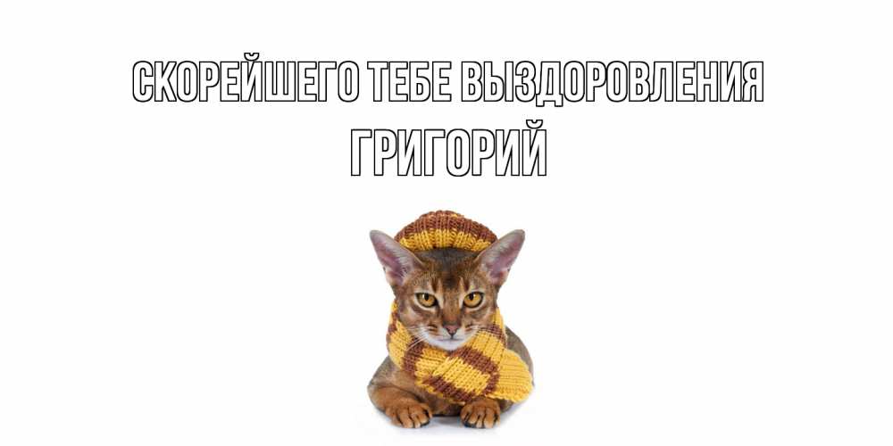 Открытка на каждый день с именем, Григорий Скорейшего тебе выздоровления родные не болейте Прикольная открытка с пожеланием онлайн скачать бесплатно 