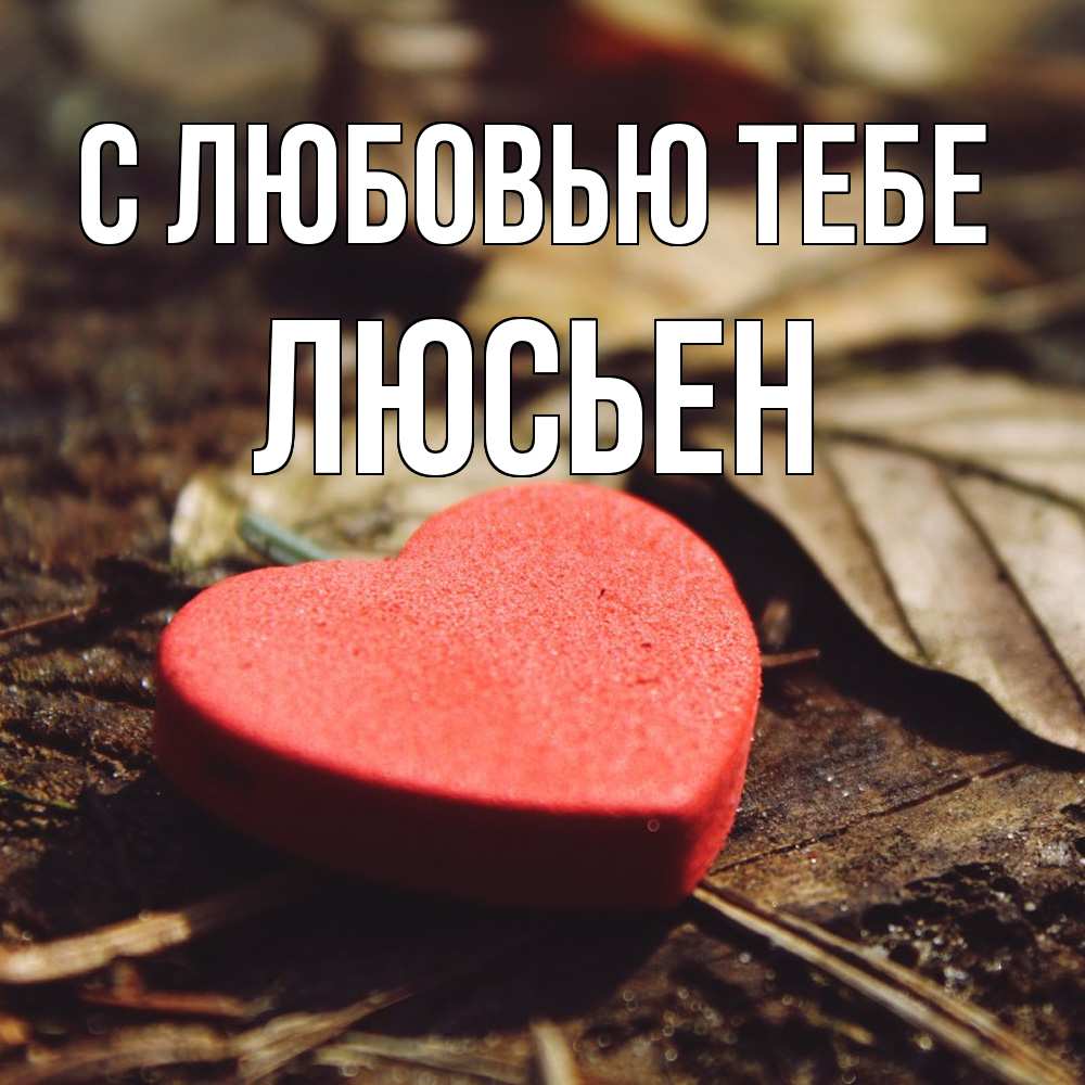 Открытка на каждый день с именем, Люсьен С любовью тебе листья деревье 4 Прикольная открытка с пожеланием онлайн скачать бесплатно 