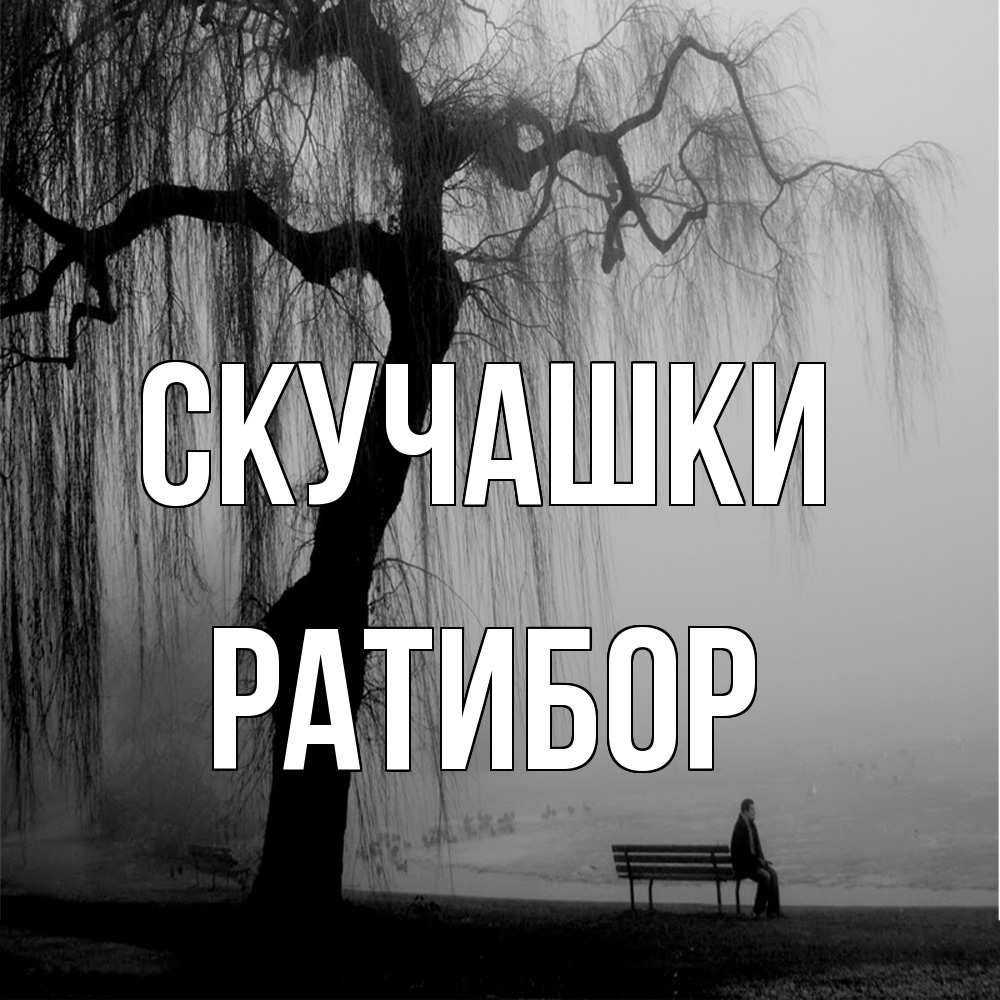 Открытка на каждый день с именем, Ратибор Скучашки лавочка под деревом я жду тебя Прикольная открытка с пожеланием онлайн скачать бесплатно 