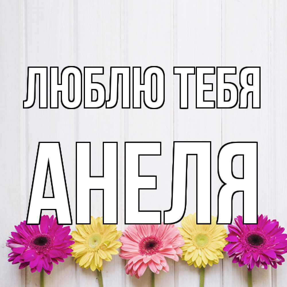 Открытка на каждый день с именем, Анеля Люблю тебя женщинам 1 Прикольная открытка с пожеланием онлайн скачать бесплатно 