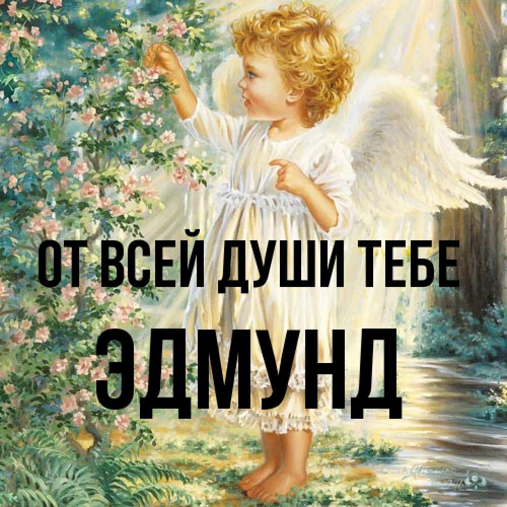 Открытка на каждый день с именем, Эдмунд От всей души тебе собирает цветы Прикольная открытка с пожеланием онлайн скачать бесплатно 