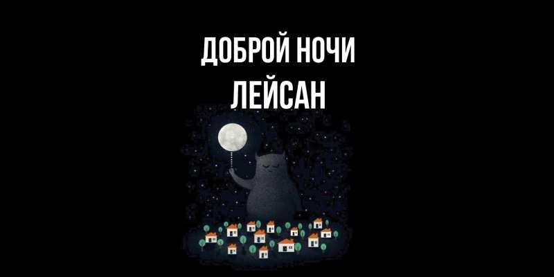 Картинка Доброй ночи, Лейсан