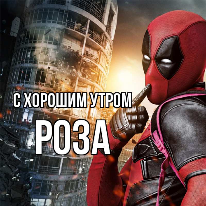 Картинка С хорошим утром, Роза