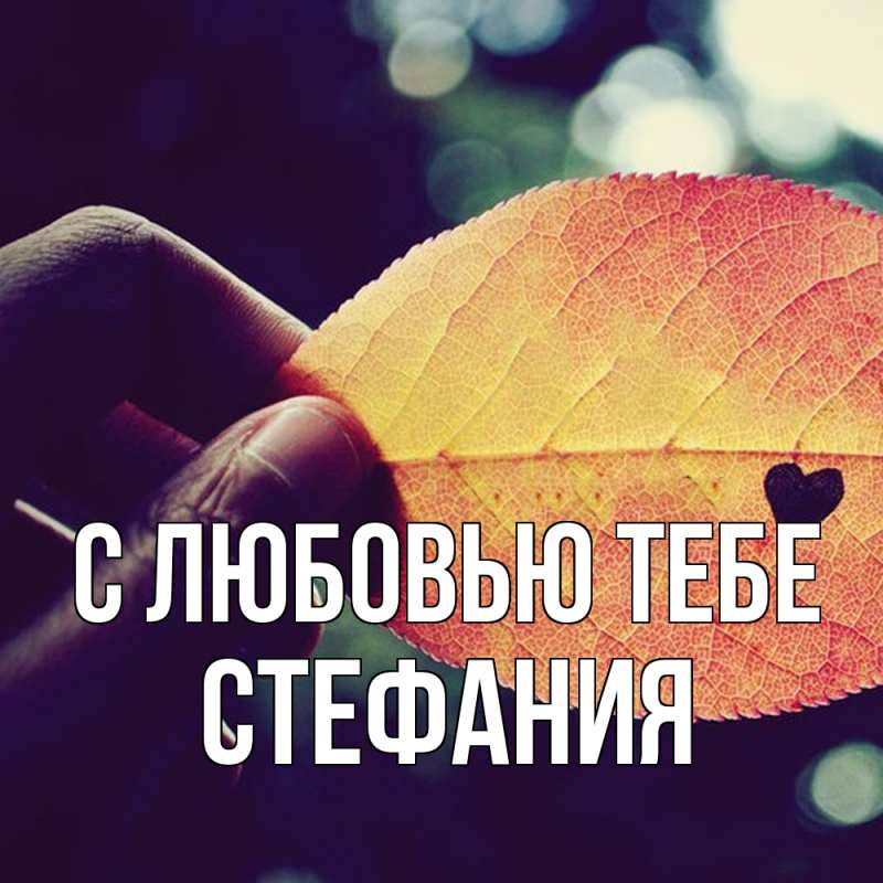 Картинка С любовью тебе, Стефания