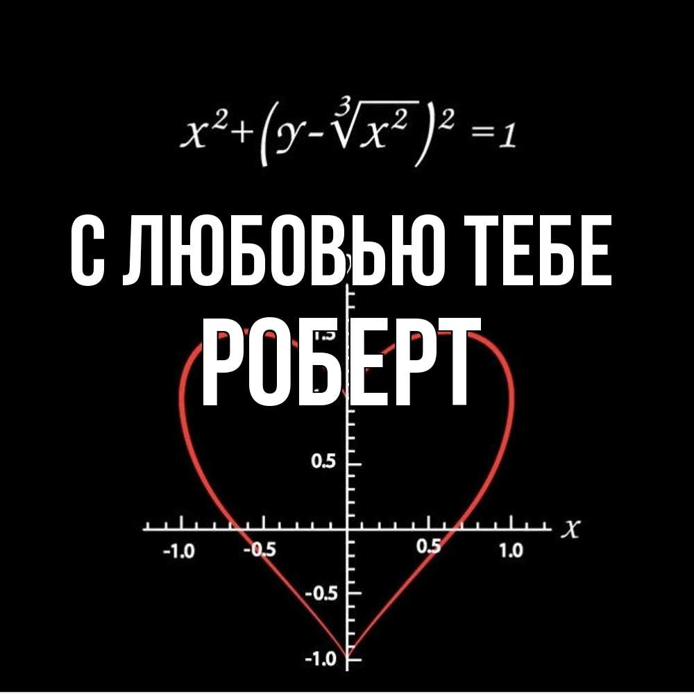 Открытка на каждый день с именем, Роберт С любовью тебе сердечная формула Прикольная открытка с пожеланием онлайн скачать бесплатно 