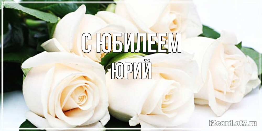 Открытка на каждый день с именем, Юрий C юбилеем открытка с красивыми белыми розами для родных Прикольная открытка с пожеланием онлайн скачать бесплатно 