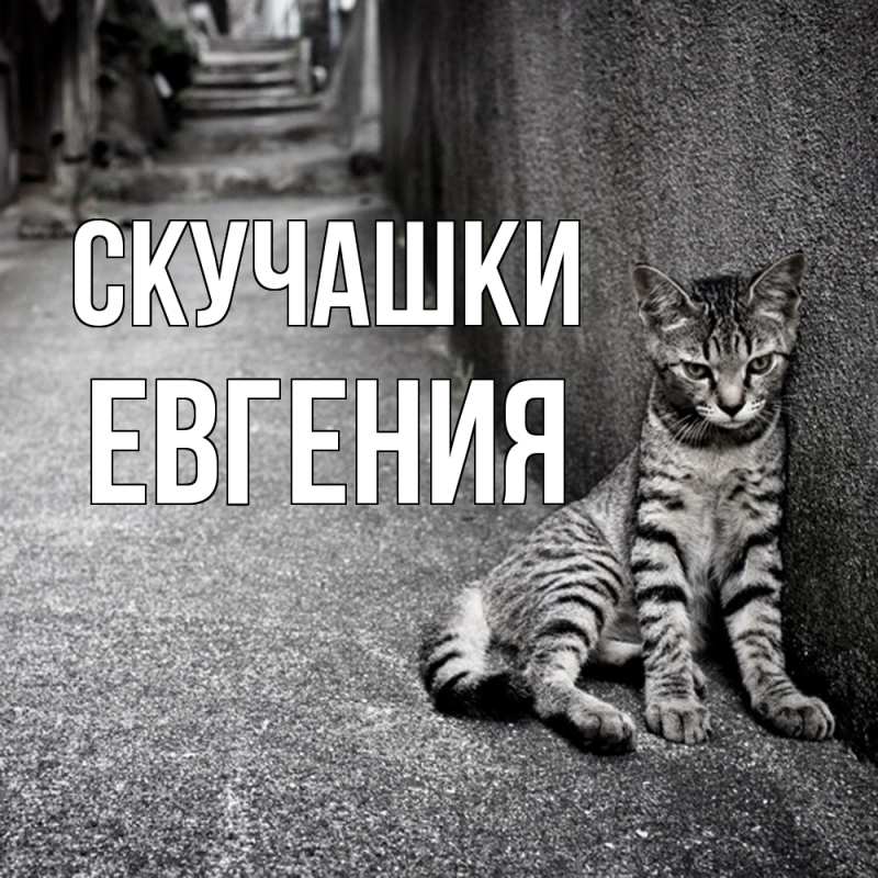 Открытка с именем, Евгения, Скучашки