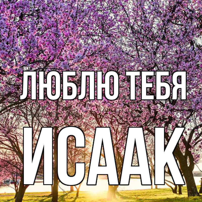 Открытка с именем, Исаак, Люблю тебя