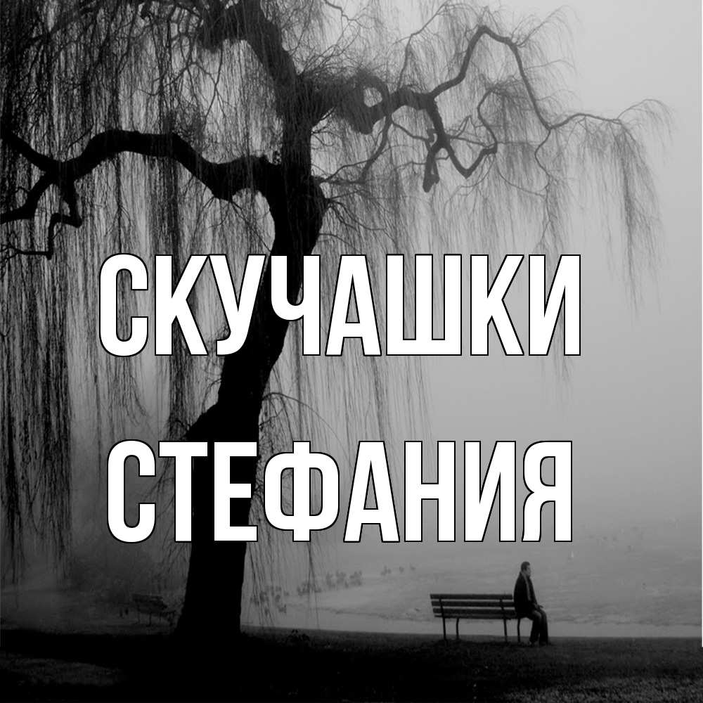 Открытка на каждый день с именем, Стефания Скучашки лавочка под деревом я жду тебя Прикольная открытка с пожеланием онлайн скачать бесплатно 