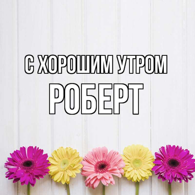 Картинка С хорошим утром, Роберт