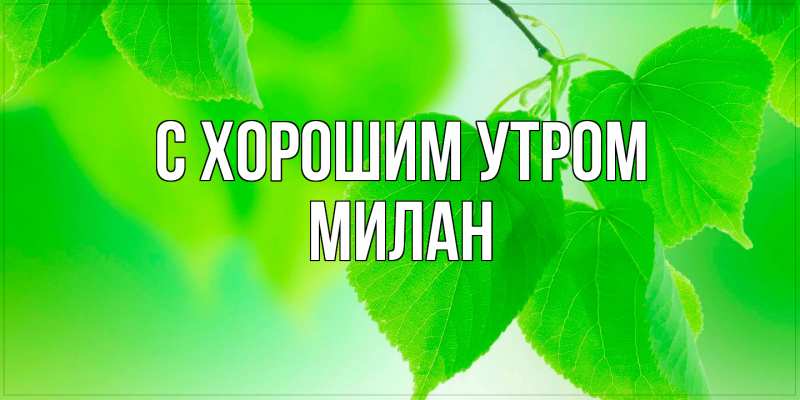 Картинка С хорошим утром, Милан