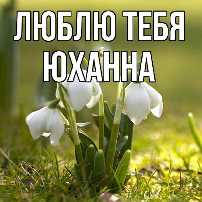 Открытка с именем, Юханна, Люблю тебя