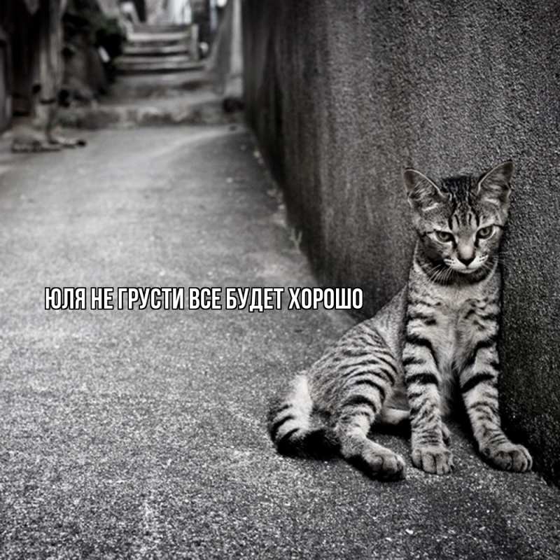 Картинка Не грусти, все будет хорошо, Юля