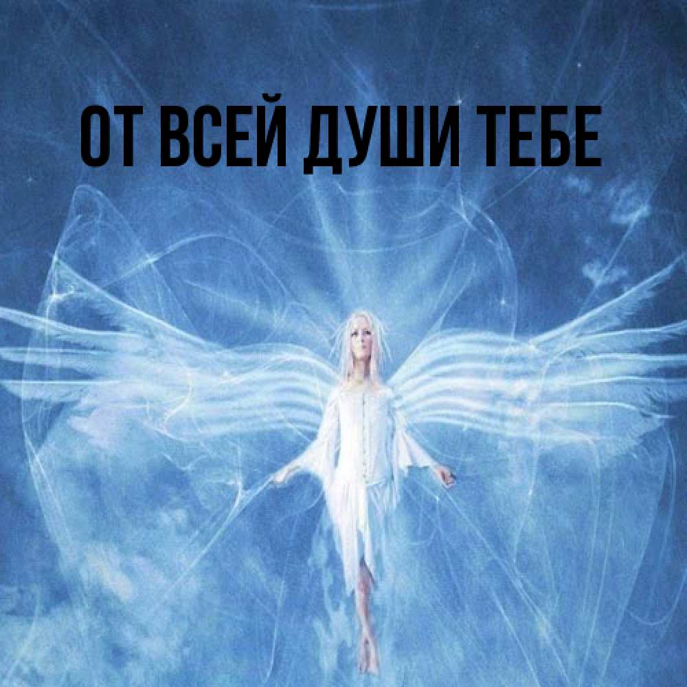 Открытка на каждый день с именем, выберите-имя От всей души тебе голубой фон и крылья как у стрекозы Прикольная открытка с пожеланием онлайн скачать бесплатно 