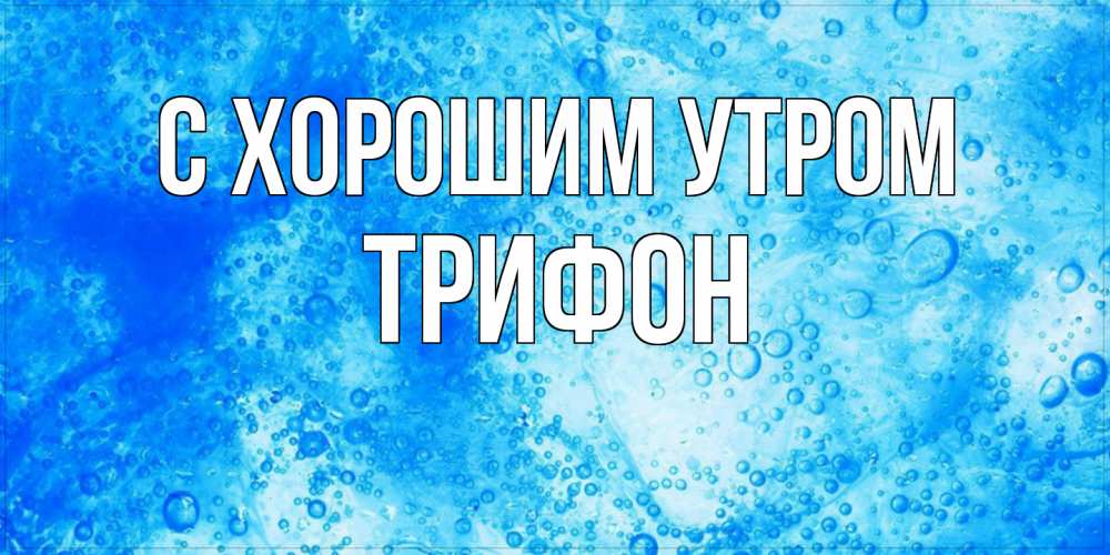 Открытка на каждый день с именем, Трифон С хорошим утром хорошее утро под водой Прикольная открытка с пожеланием онлайн скачать бесплатно 