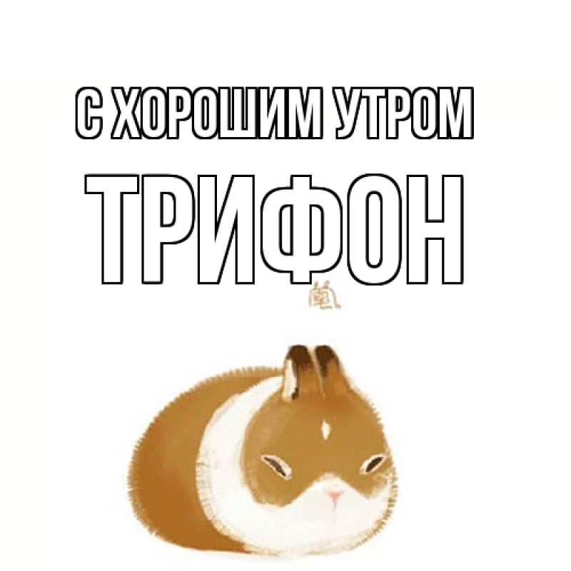 Открытка с именем, Трифон, С хорошим утром