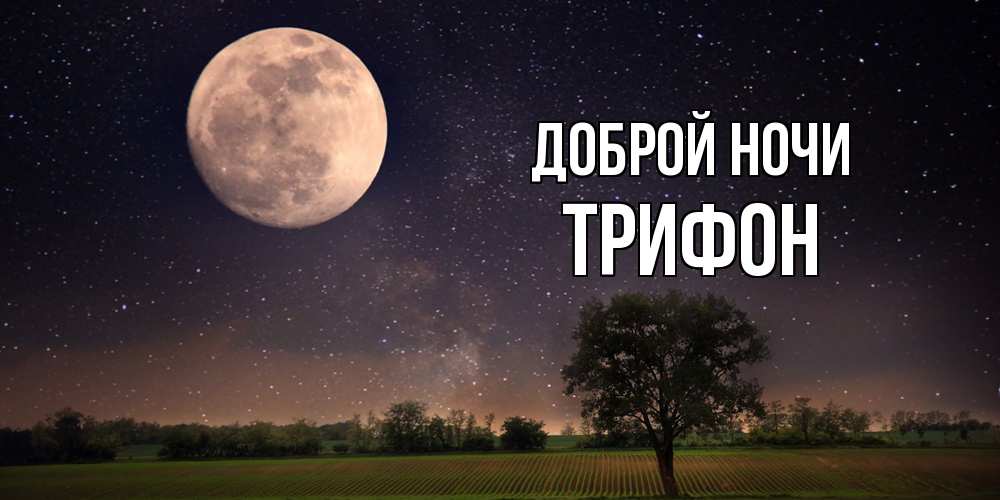 Открытка на каждый день с именем, Трифон Доброй ночи ночные открытки с луной Прикольная открытка с пожеланием онлайн скачать бесплатно 