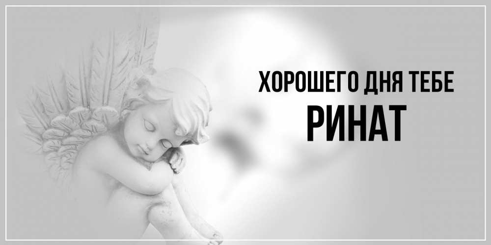 Открытка на каждый день с именем, Ринат Хорошего дня тебе ангел Прикольная открытка с пожеланием онлайн скачать бесплатно 