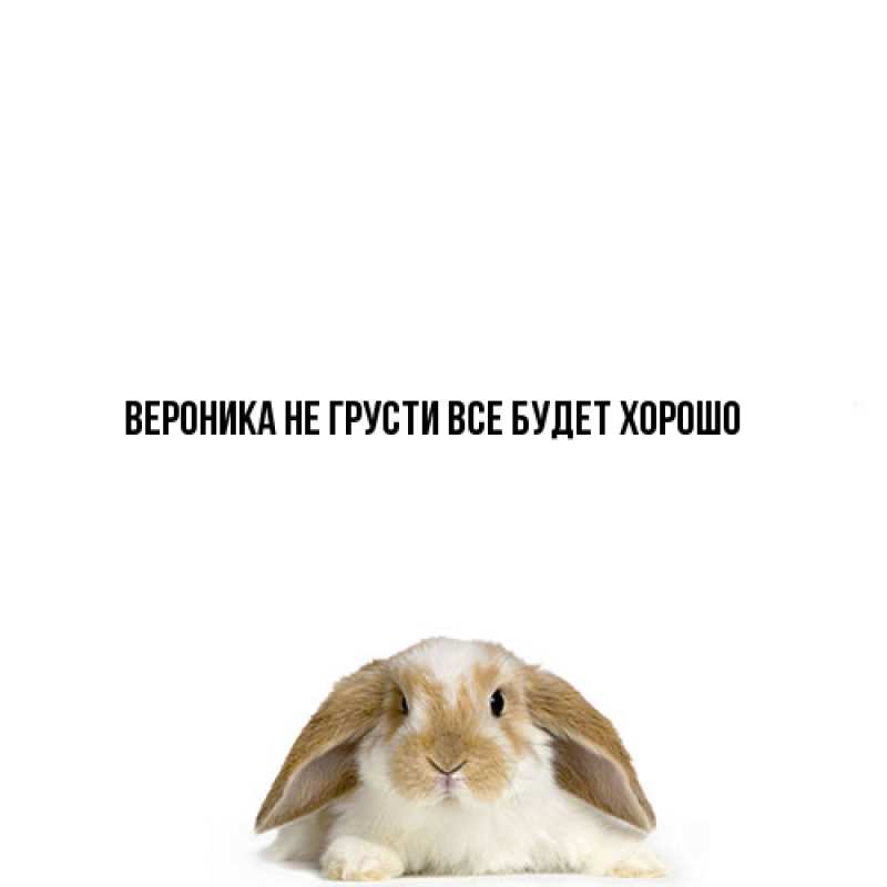 Картинка Не грусти, все будет хорошо, Вероника