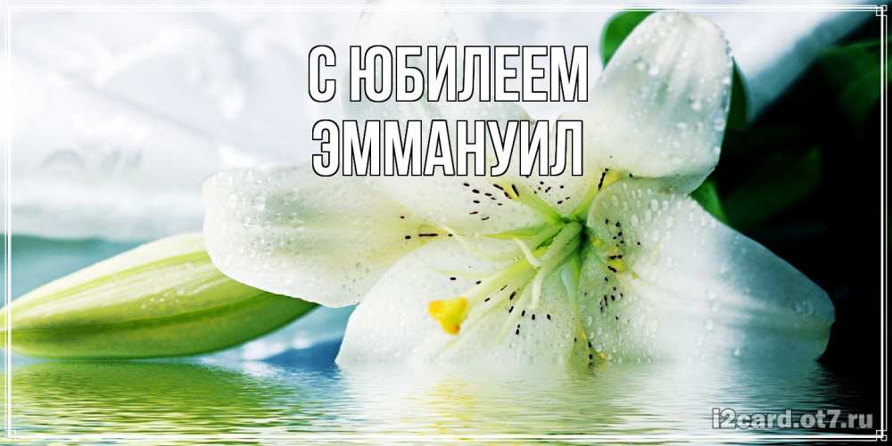 Открытка на каждый день с именем, Эммануил C юбилеем лилия на открытке ко дню рождения Прикольная открытка с пожеланием онлайн скачать бесплатно 
