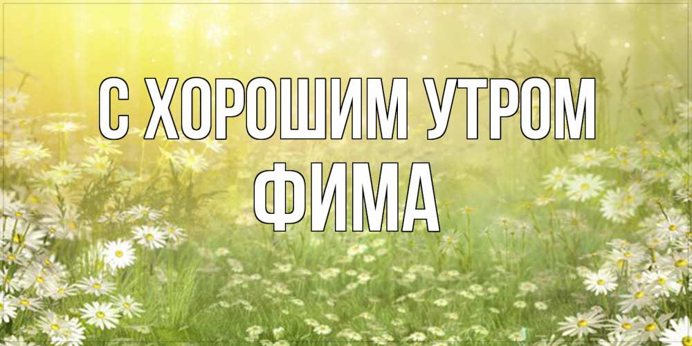 Открытка на каждый день с именем, Фима С хорошим утром доброе утро Прикольная открытка с пожеланием онлайн скачать бесплатно 