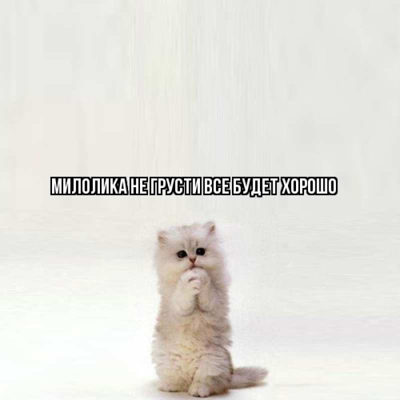 Картинка Не грусти, все будет хорошо, Милолика