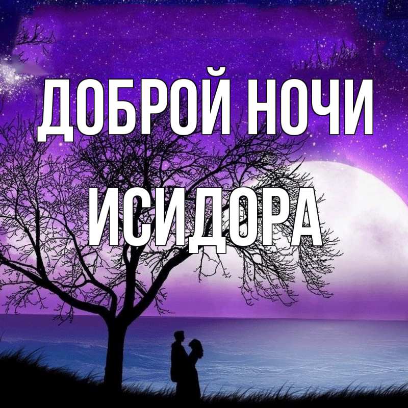 Картинка Доброй ночи, Исидора