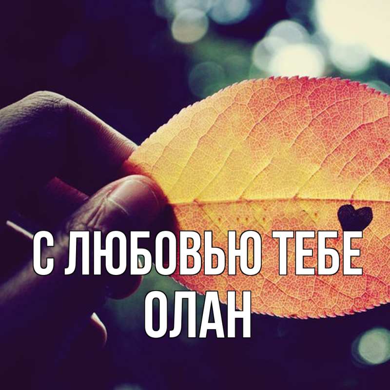 Картинка С любовью тебе, Олан