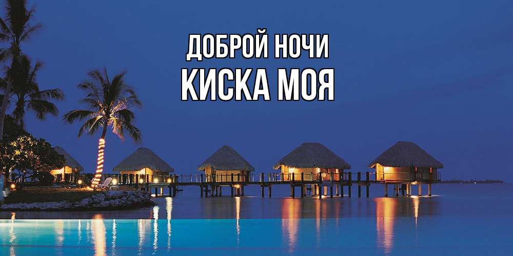 Открытка на каждый день с именем, Киска-моя Доброй ночи морское пожелание сладких снов Прикольная открытка с пожеланием онлайн скачать бесплатно 