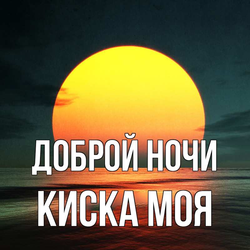 Картинка Доброй ночи, Киска моя