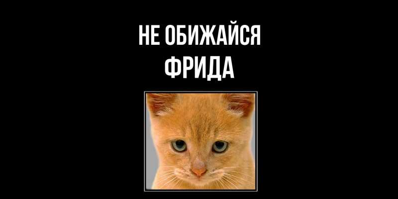 Открытка с именем, Фрида, Не обижайся