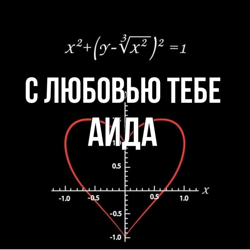 Открытка с именем, Аида, С любовью тебе
