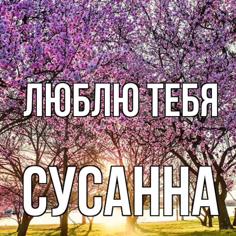 Открытка с именем, Сусанна, Люблю тебя