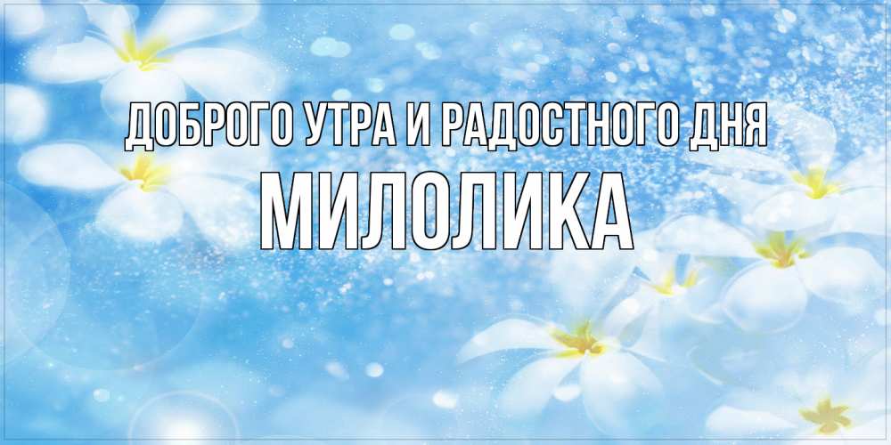 Открытка на каждый день с именем, Милолика Доброго утра и радостного дня прекрасное настроение Прикольная открытка с пожеланием онлайн скачать бесплатно 
