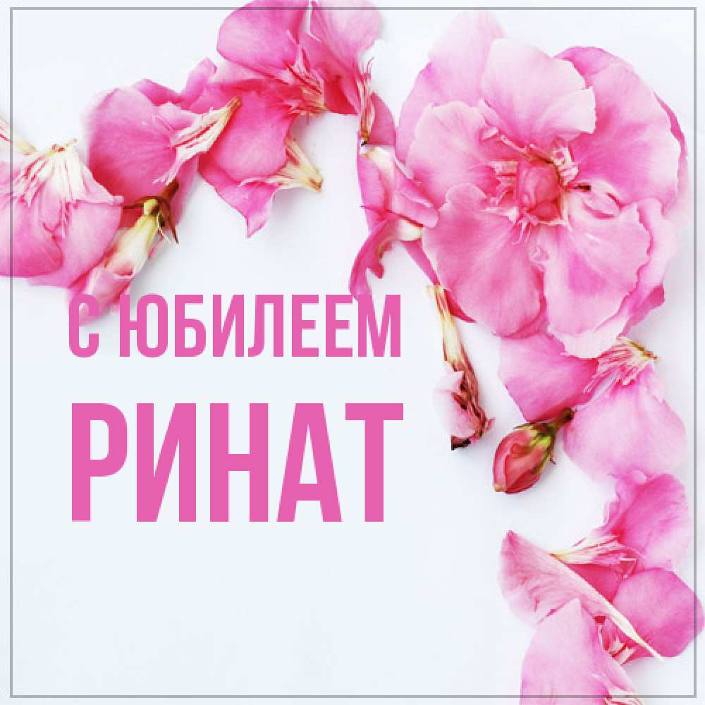 Открытка на каждый день с именем, Ринат C юбилеем Красивая открытка для поздравления с днем рождения Прикольная открытка с пожеланием онлайн скачать бесплатно 