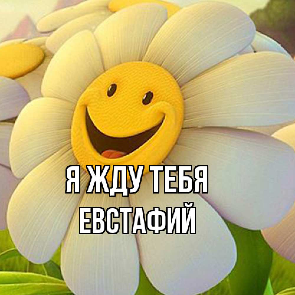Открытка на каждый день с именем, Евстафий Я жду тебя позитивные мысли Прикольная открытка с пожеланием онлайн скачать бесплатно 