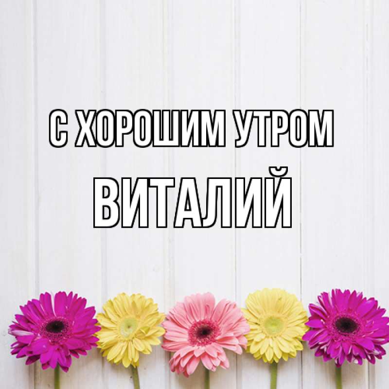 Картинка С хорошим утром, Виталий