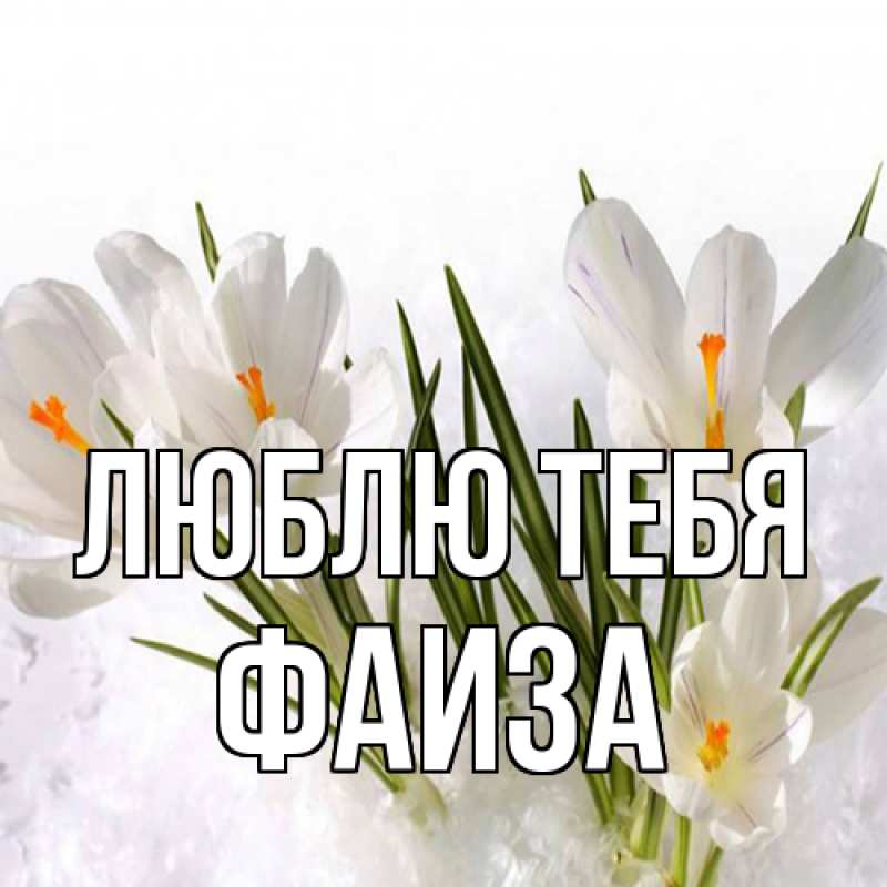 Открытка с именем, Фаиза, Люблю тебя
