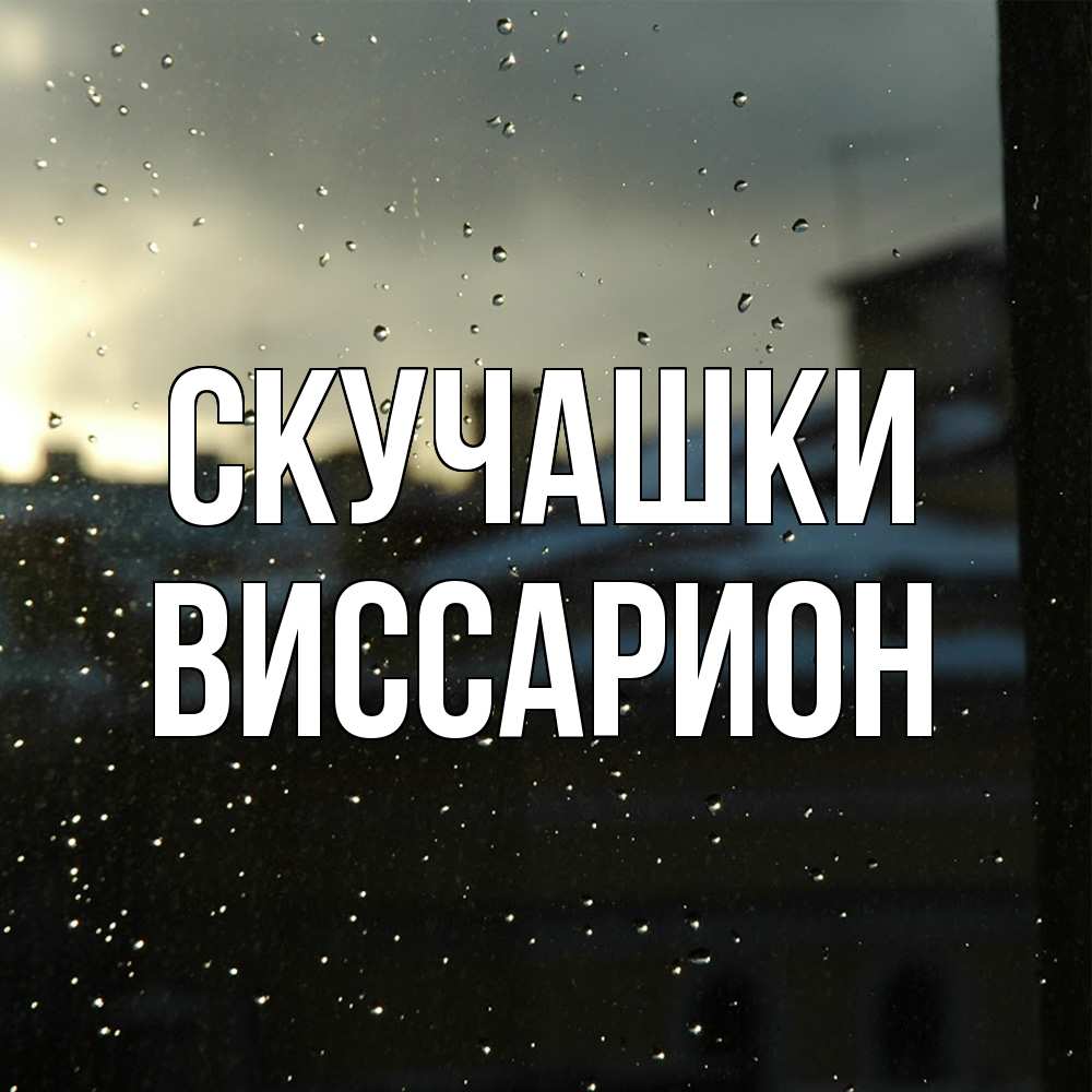 Открытка на каждый день с именем, Виссарион Скучашки капли на стекле Прикольная открытка с пожеланием онлайн скачать бесплатно 