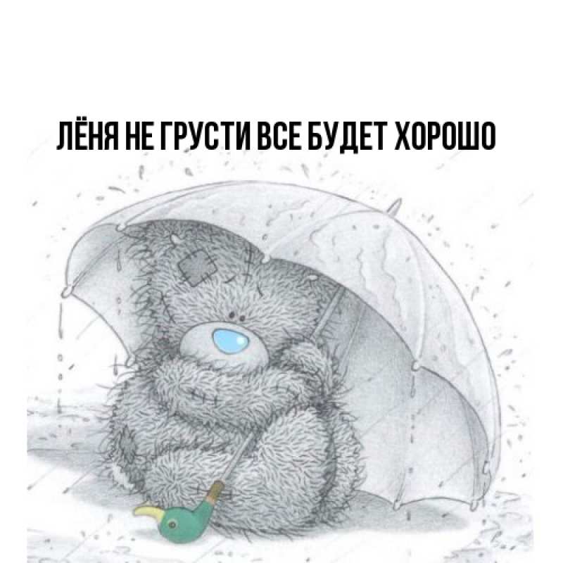 Картинка Не грусти, все будет хорошо, Лёня