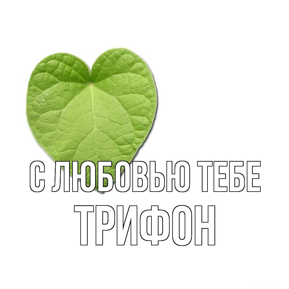 Открытка на каждый день с именем, Трифон С любовью тебе тебе Прикольная открытка с пожеланием онлайн скачать бесплатно 