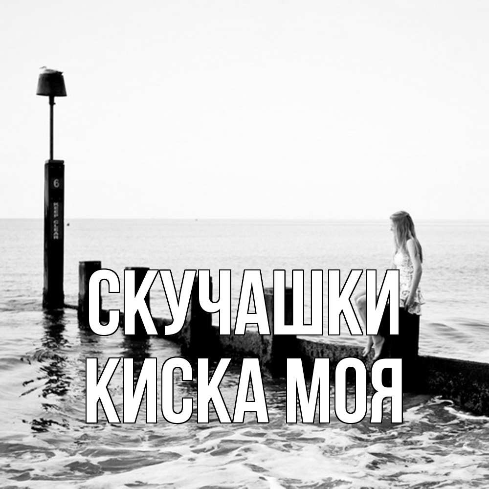 Открытка на каждый день с именем, Киска-моя Скучашки вода Прикольная открытка с пожеланием онлайн скачать бесплатно 