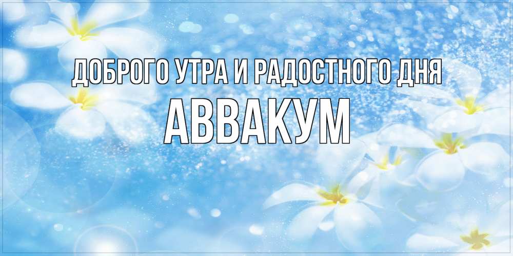 Открытка на каждый день с именем, Аввакум Доброго утра и радостного дня прекрасное настроение Прикольная открытка с пожеланием онлайн скачать бесплатно 