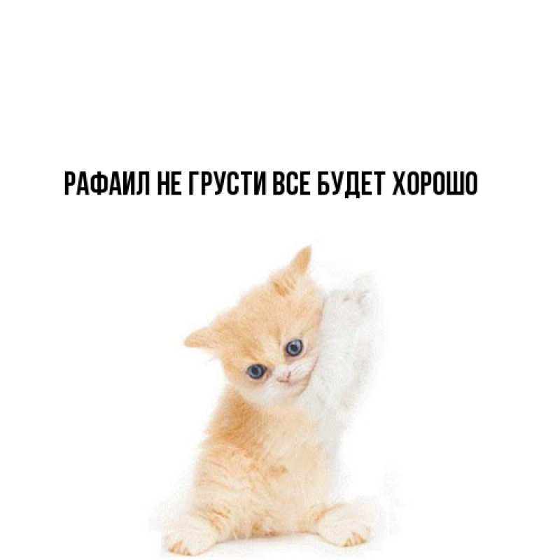 Открытка с именем, Рафаил, Не грусти, все будет хорошо