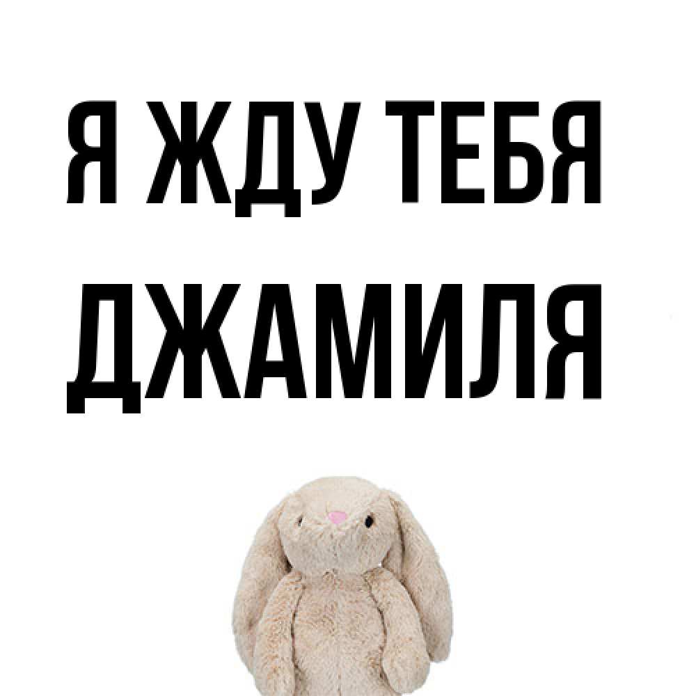 Открытка на каждый день с именем, Джамиля Я жду тебя открытки с текстами и подписями Прикольная открытка с пожеланием онлайн скачать бесплатно 