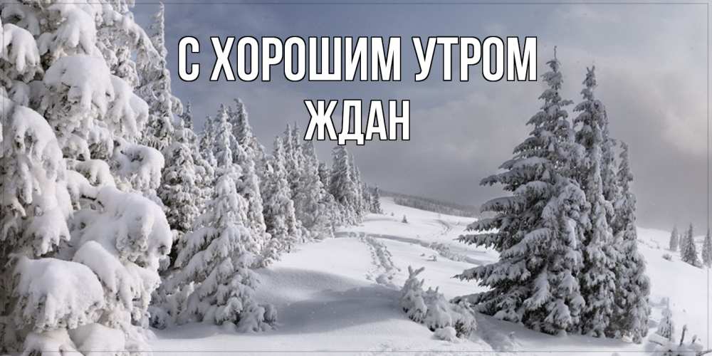 Открытка на каждый день с именем, Ждан С хорошим утром пасмурное утро Прикольная открытка с пожеланием онлайн скачать бесплатно 