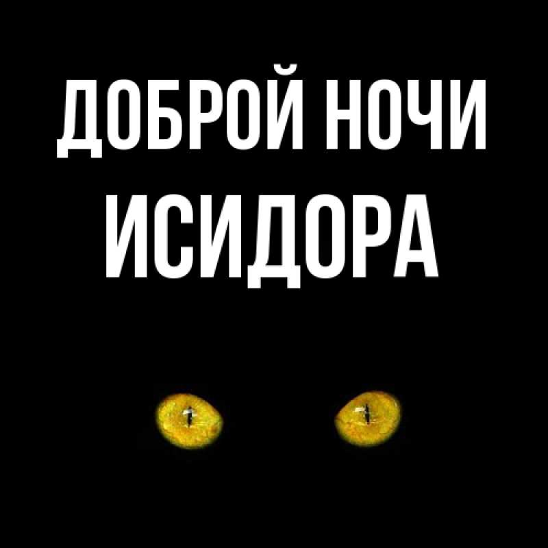 Картинка Доброй ночи, Исидора