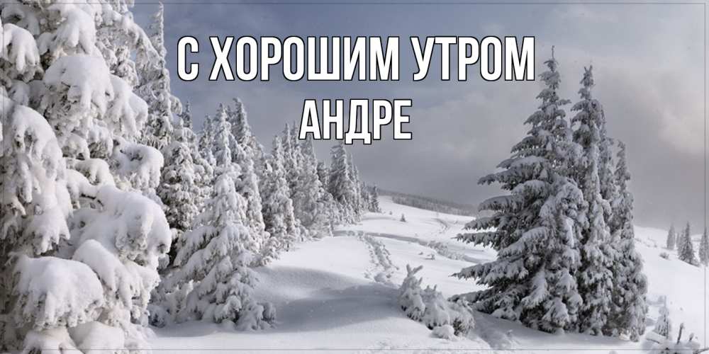 Открытка на каждый день с именем, Андре С хорошим утром пасмурное утро Прикольная открытка с пожеланием онлайн скачать бесплатно 